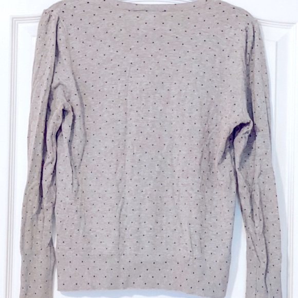 Loft Gray and Black Polka Dot Sweater-sz Med - Picture 2 of 6